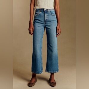 Sézane Le Crop Jean in Denim Blue Wash